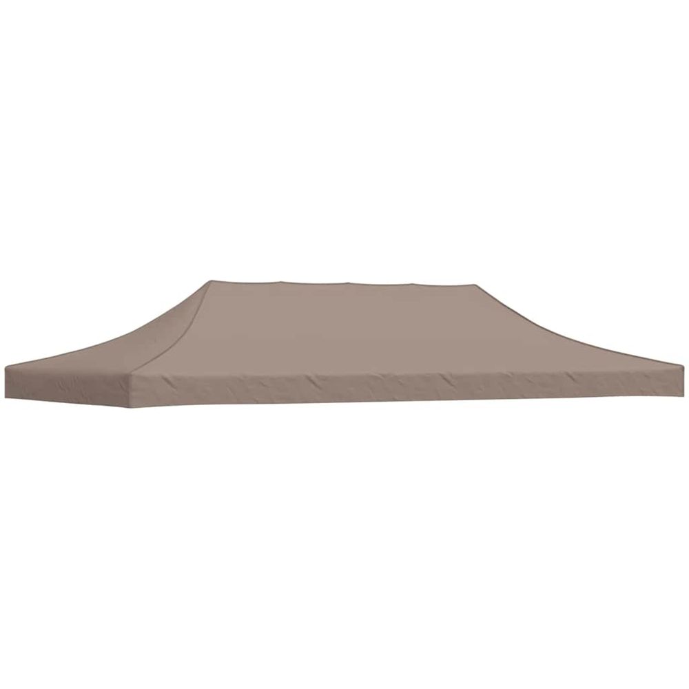 Toit de tente de réception 6x3 m taupe 270 g/m²