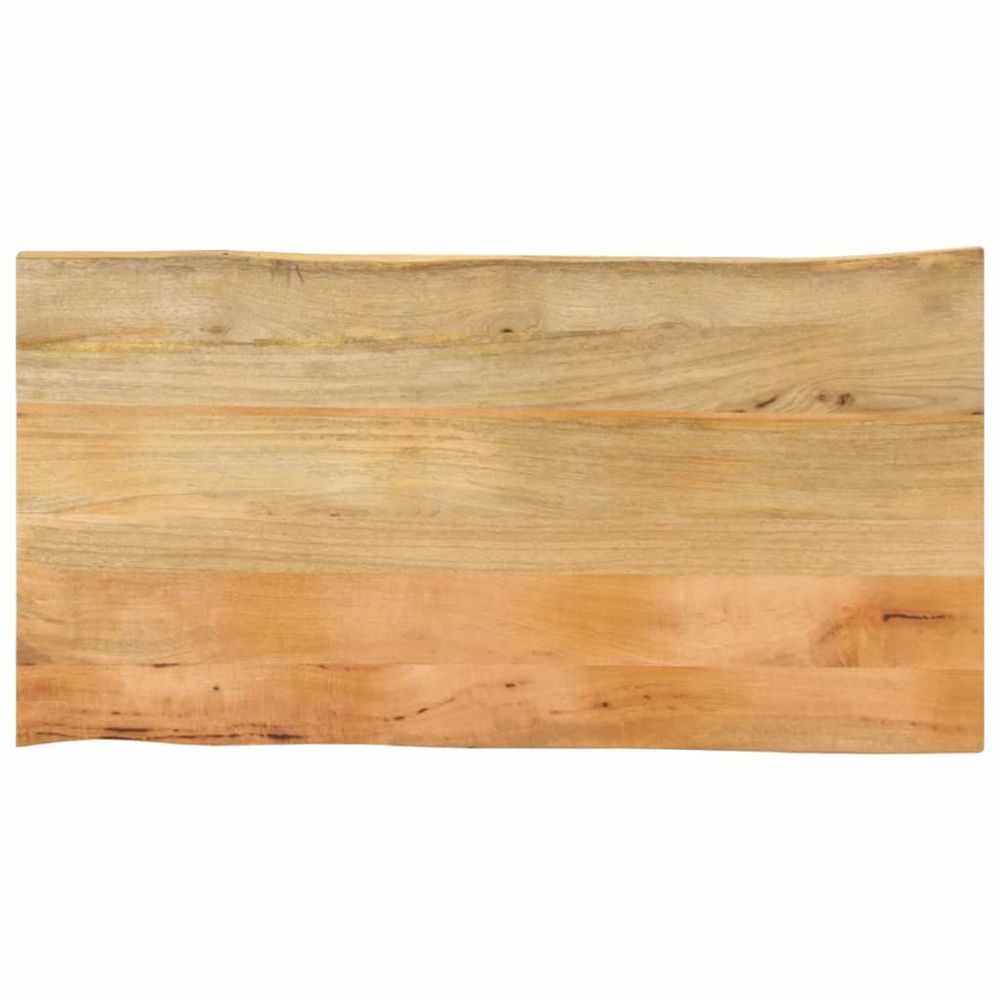 Dessus de table 100x60x2,5 cm bord vivant bois massif manguier