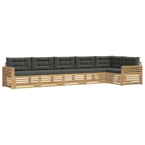 Ensemble de canapés d'extérieur 6 pc blanc et anthracite