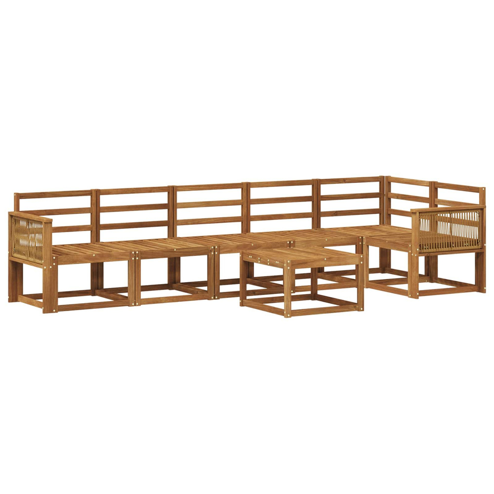 Ensemble de canapés d'extérieur 7 pcs naturel