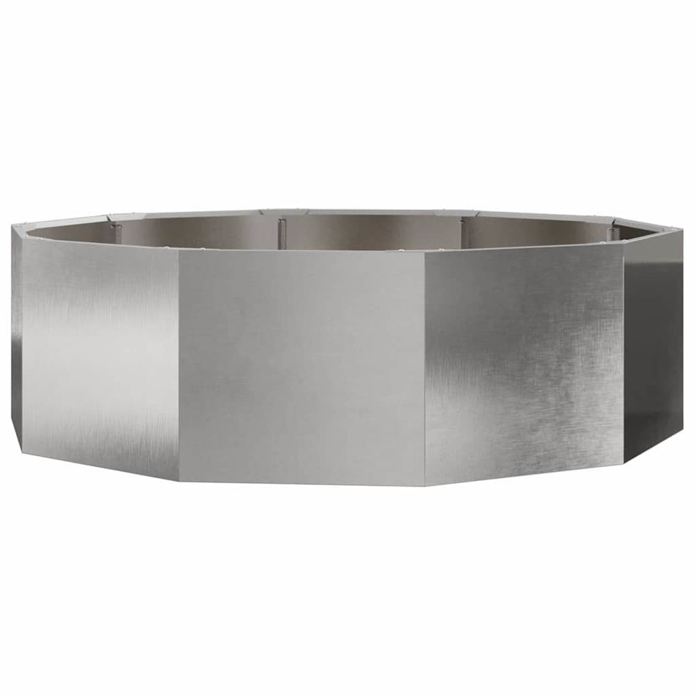 Jardinière argent 120 x 120 x 35 cm acier inoxydable