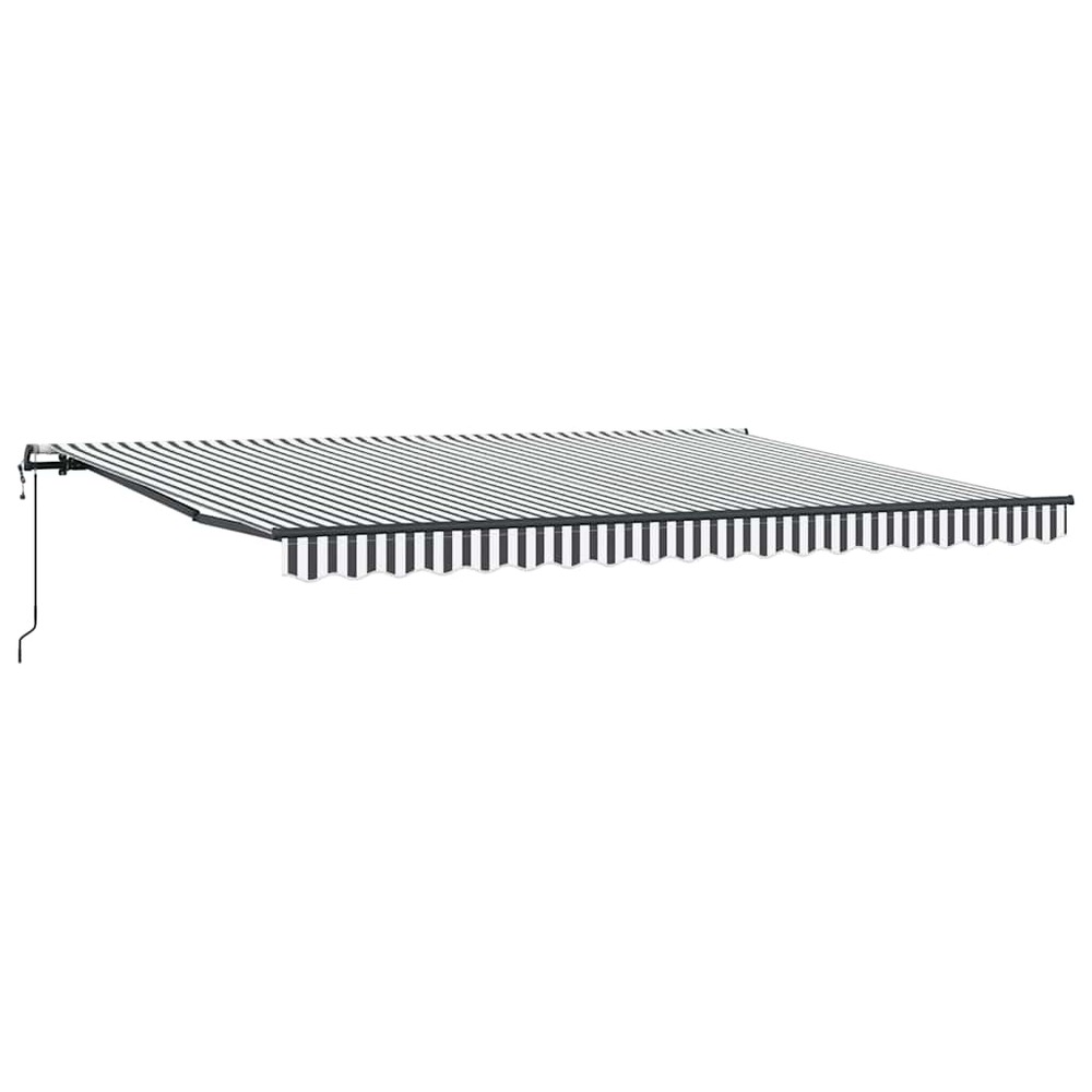 Auvent rétractable automatique anthracite et blanc 450x300 cm