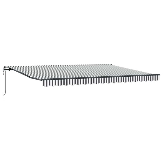 Auvent rétractable automatique anthracite et blanc 450x300 cm
