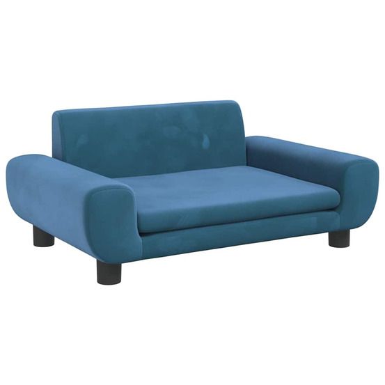 Lit pour chien bleu 70x45x33 cm velours