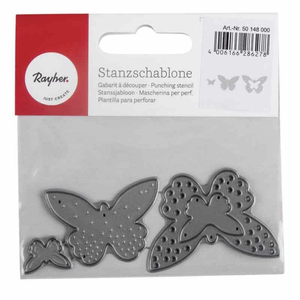 Matrice de découpe en métal 5 x 3,5 cm - papillons