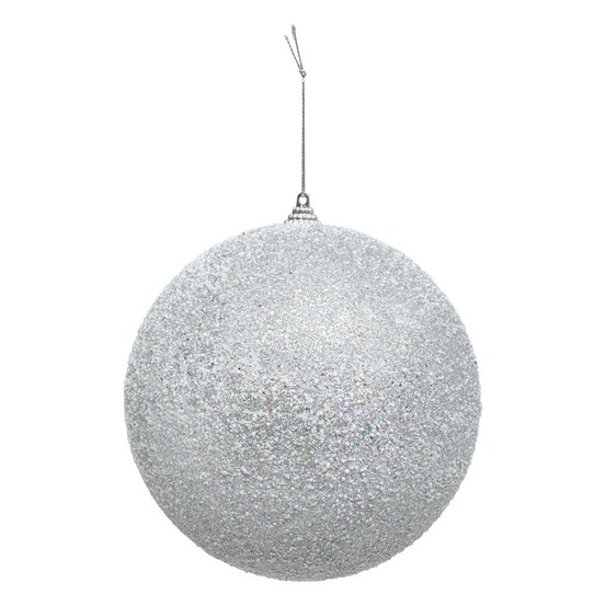 Boule de noël maxi argenté 150mm
