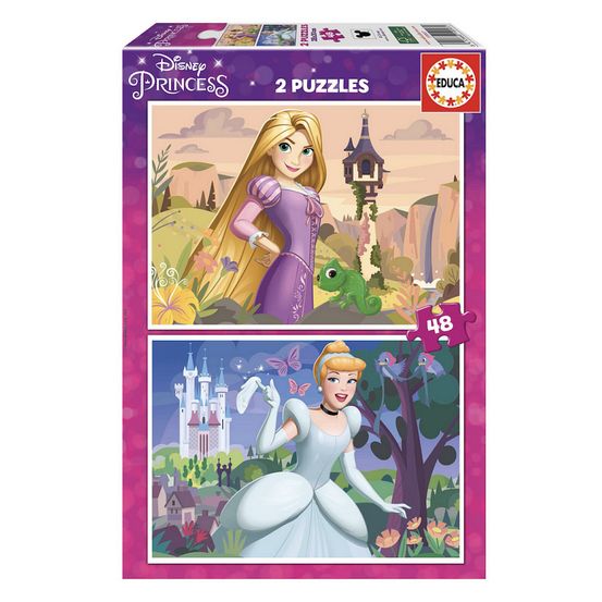 2 puzzles de 48 pieces disney princesses