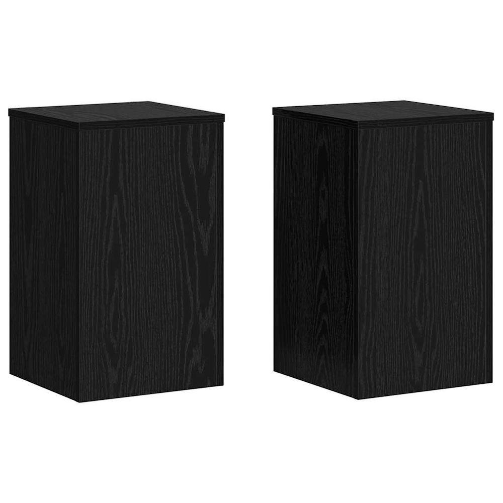 Support de plante 2 pièces chêne noir 30 x 30 x 50 cm