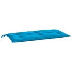 Coussin de banc de jardin bleu clair 100x50x7 cm tissu oxford