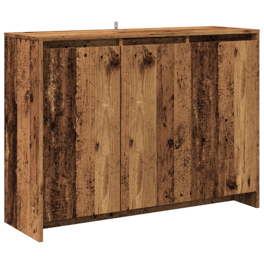 Buffet bahut commode armoire meuble de rangement organisateur cuisine salle de séjour salon vieux bois 102 x 33 x 75 cm bois