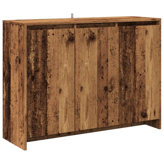 Buffet bahut commode armoire meuble de rangement organisateur cuisine salle de séjour salon vieux bois 102 x 33 x 75 cm bois