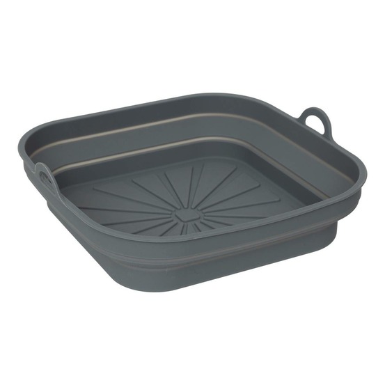 5five - panier airfryer essentiels 21x22x6,5cm gris en silicone