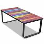 Table basse de design verre musique multicolore - 90x45cm