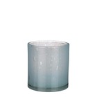 Mica decorations vase estelle - 17x17x18.5 cm - verre - bleu