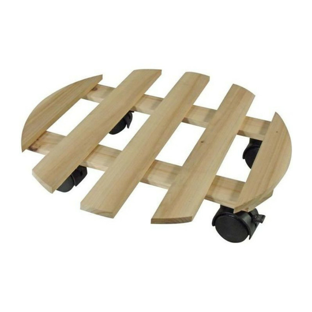 Nature tablette a roulettes pour plantes - sapin - h7,4 x o35 cm