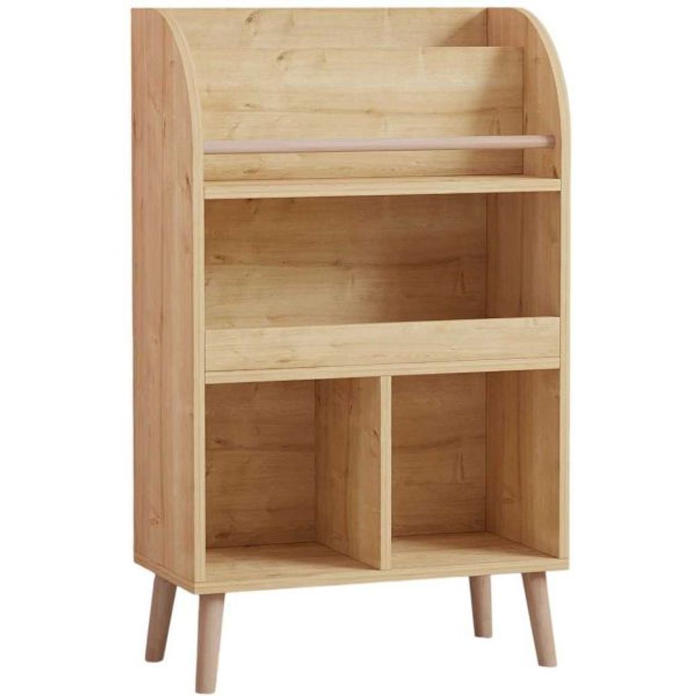 Bibliothèque de rangement pour enfants minola chêne
