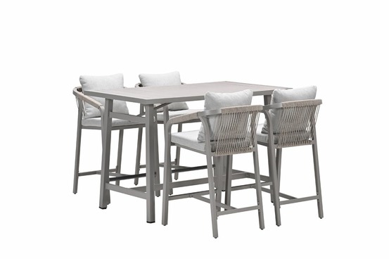 Set de bar monti - 5 pièces - taupe - sable gris de corde - sable de vallée
