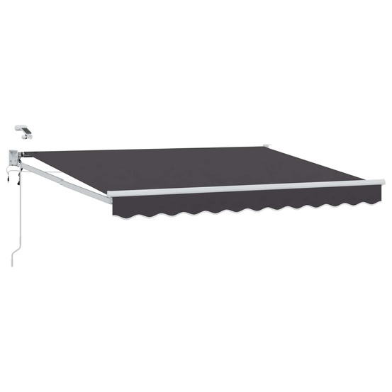 Auvent rétractable électrique anthracite 3 x 2,5 m