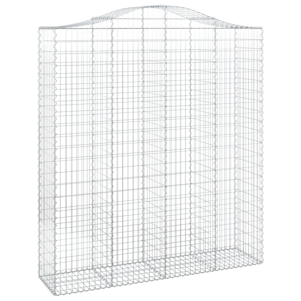 Panier de gabions arqué 200x50x220/240 cm fer galvanisé