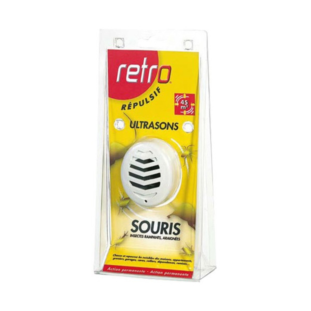 Répulsif ultrasons souris insectes rampants 45m2 - rus1