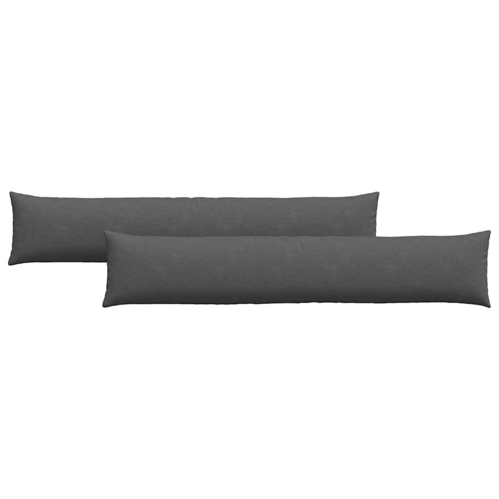 Coussins de canapé 2 pcs gris foncé 200 x 40 cm