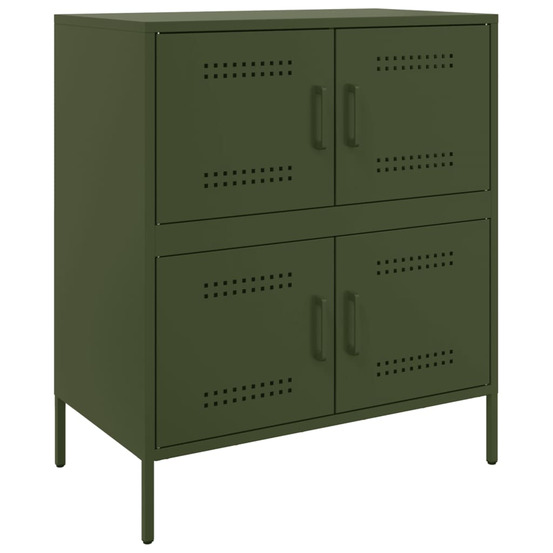 Buffet vert olive 68x39x79 cm acier