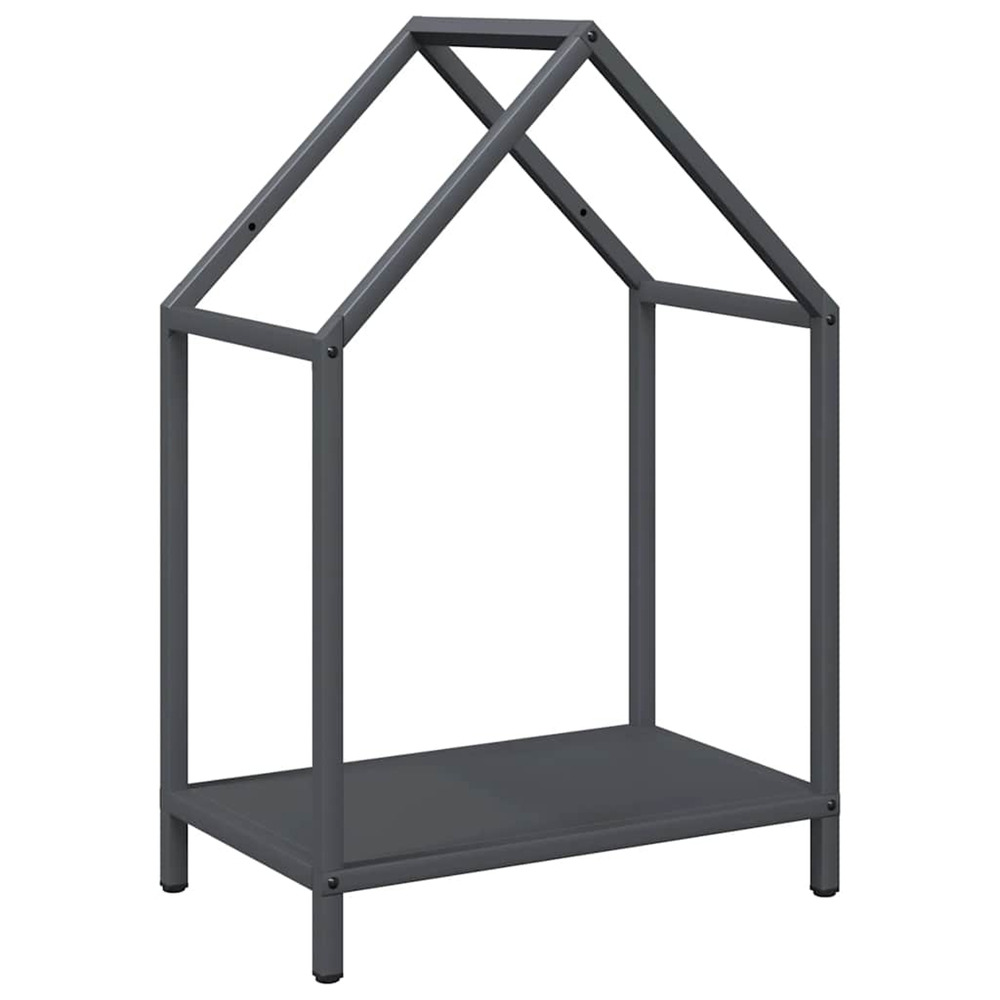 Portant de bois chauffage anthracite 40x25x60 cm