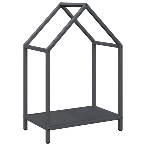 Portant de bois chauffage anthracite 40x25x60 cm