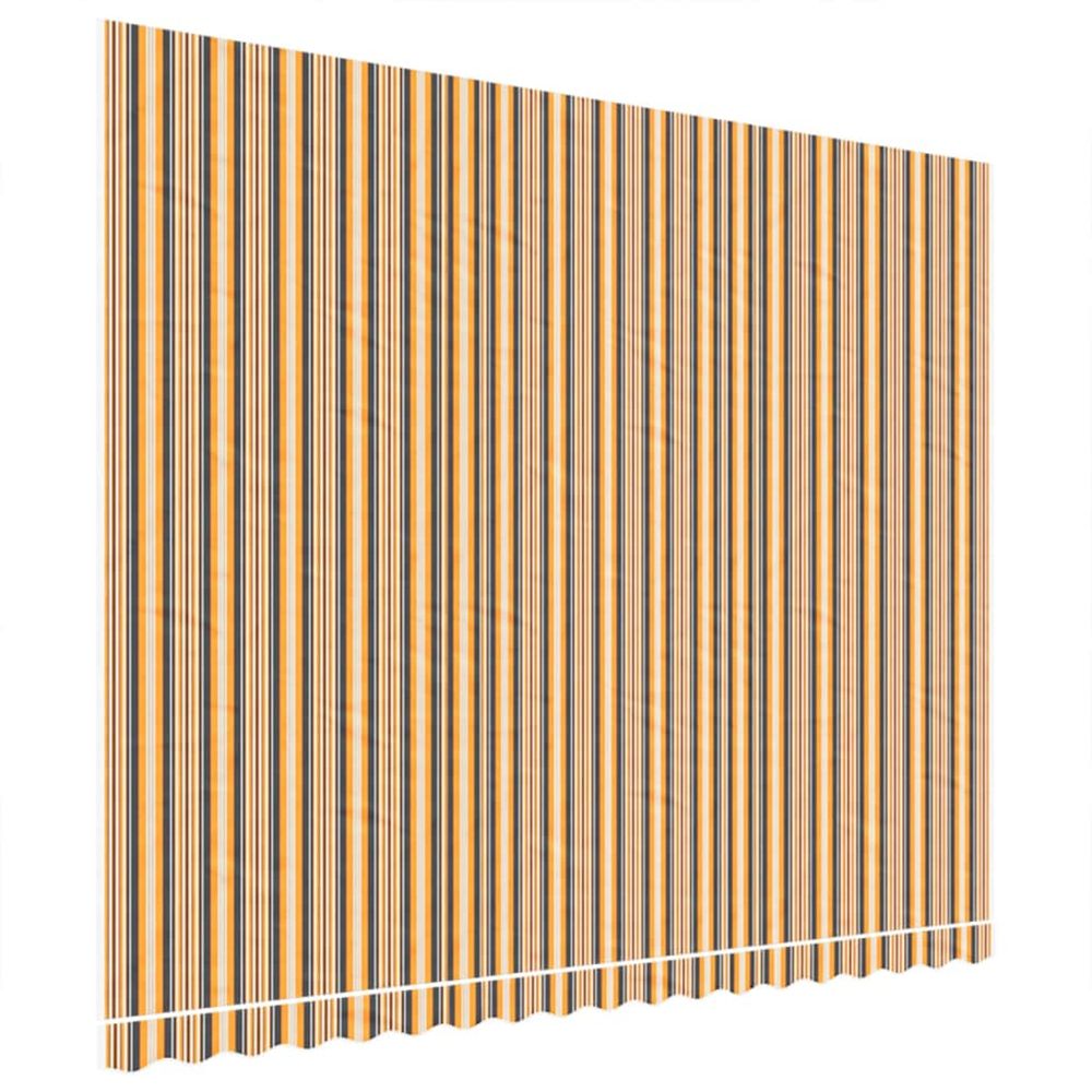 Tissu de remplacement pour auvent orange et noir 450x350 cm polyester
