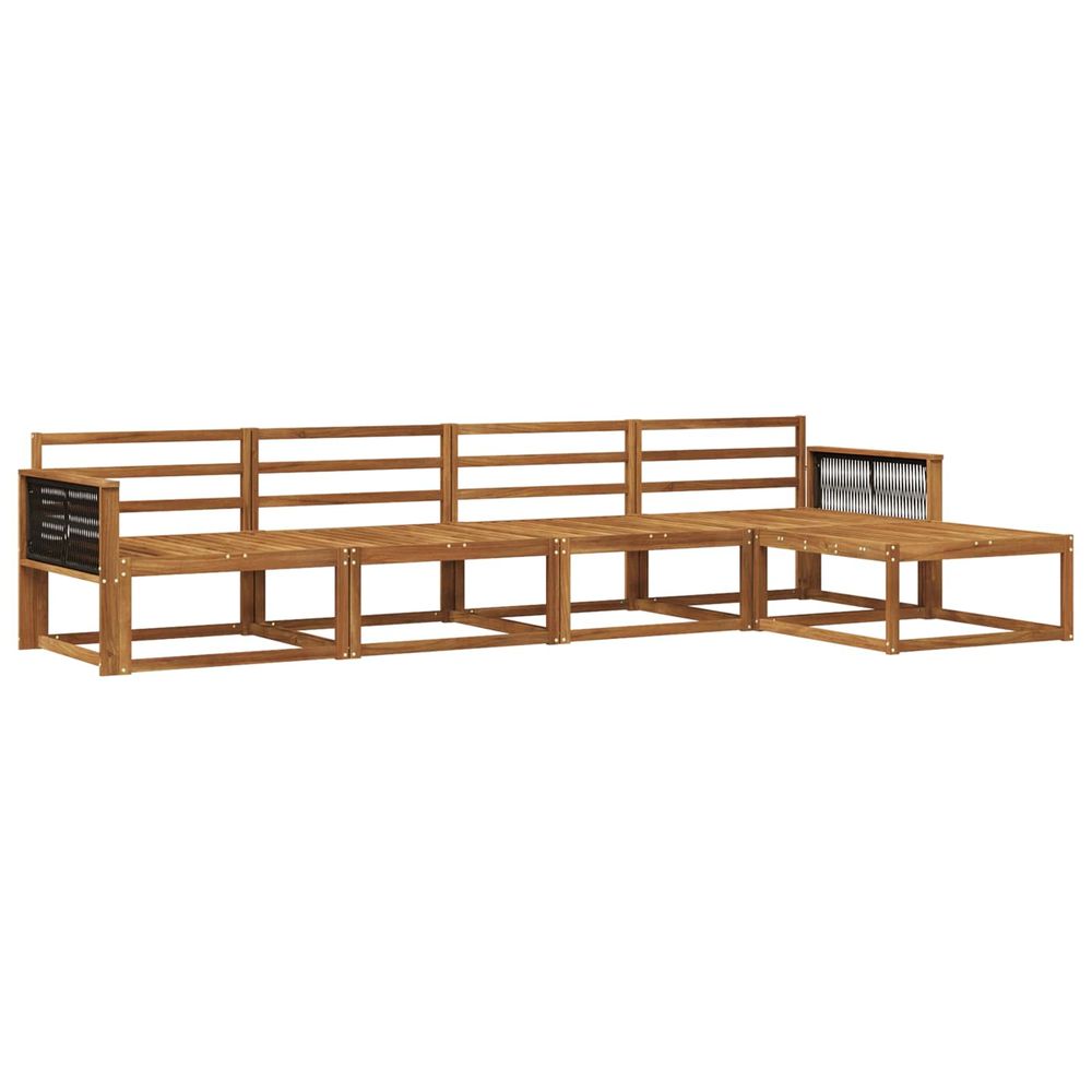 Ensemble de canapés d'extérieur 5 pc naturel