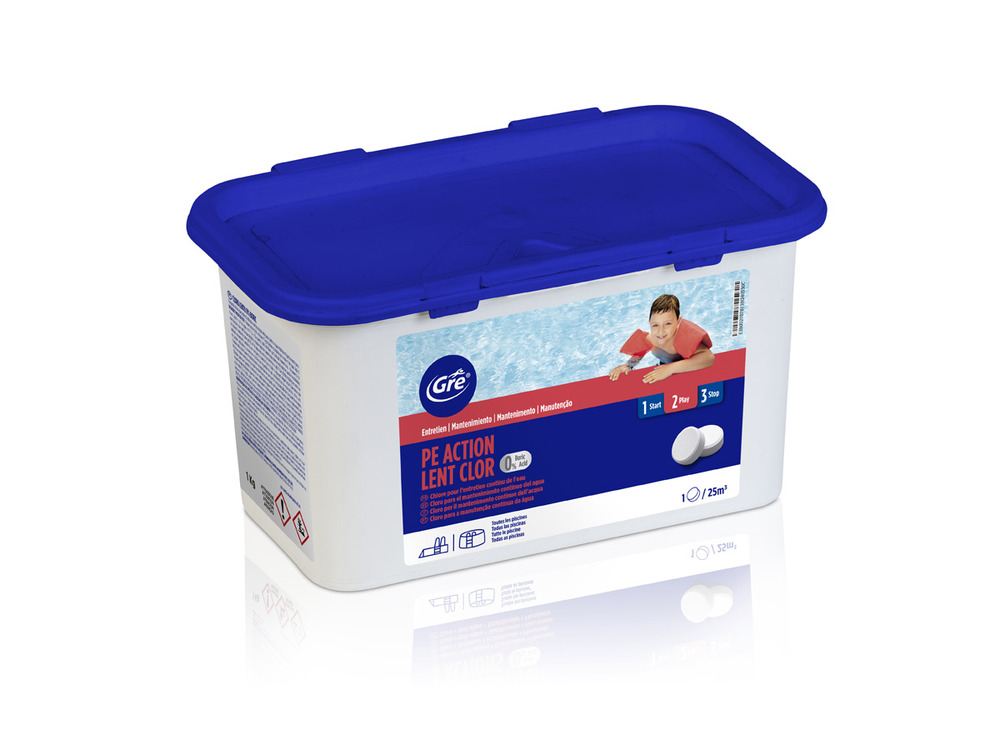 Chlore lent sans acide borique 1 kg