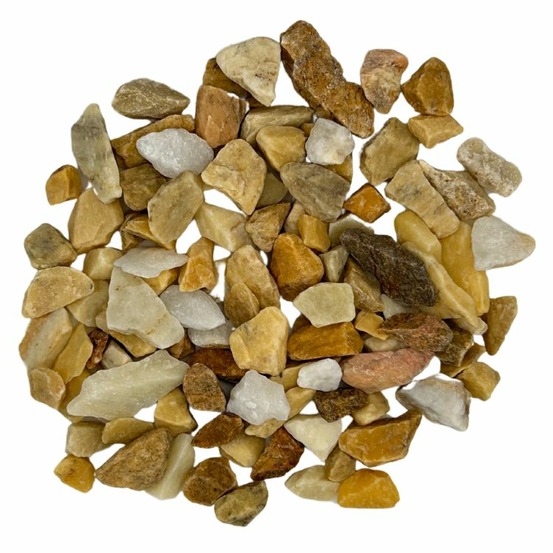 Big bag de 0,75m³ (+/- 1000kg) gravier de marbre amarillo ocre jaune ø 8/16 mm - livraison premium