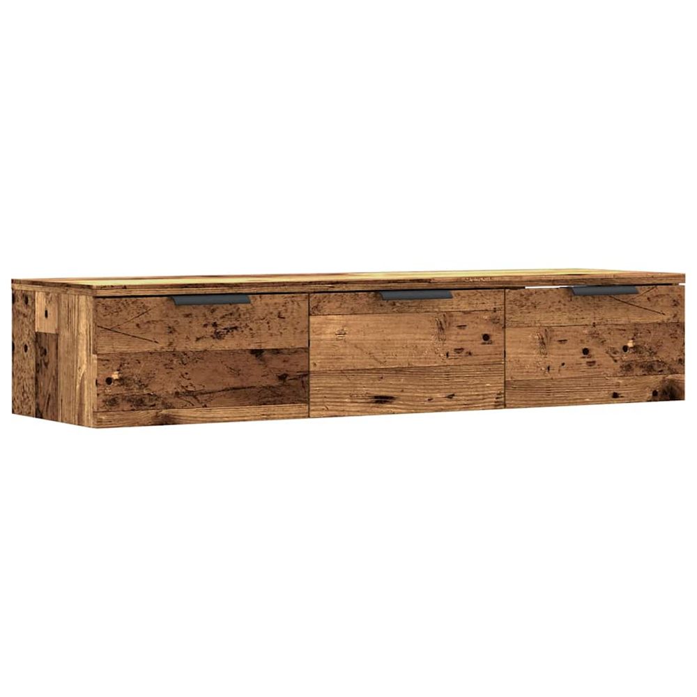 Armoire murale vieux bois 102x30x20 cm bois d'ingénierie