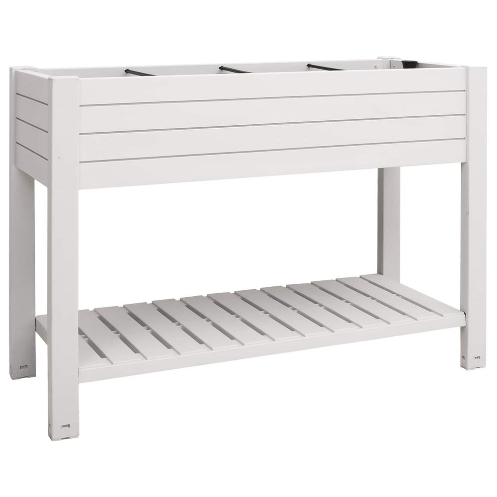 Lit surélevé de jardin blanc 110x45x79 cm polypropylène