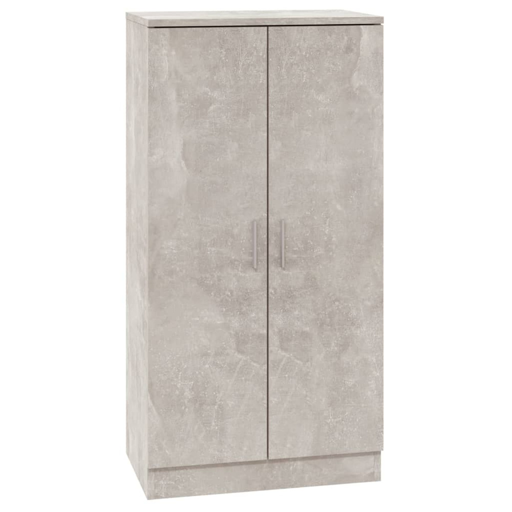 Armoire à chaussures gris béton 55x35x108 cm bois d'ingénierie
