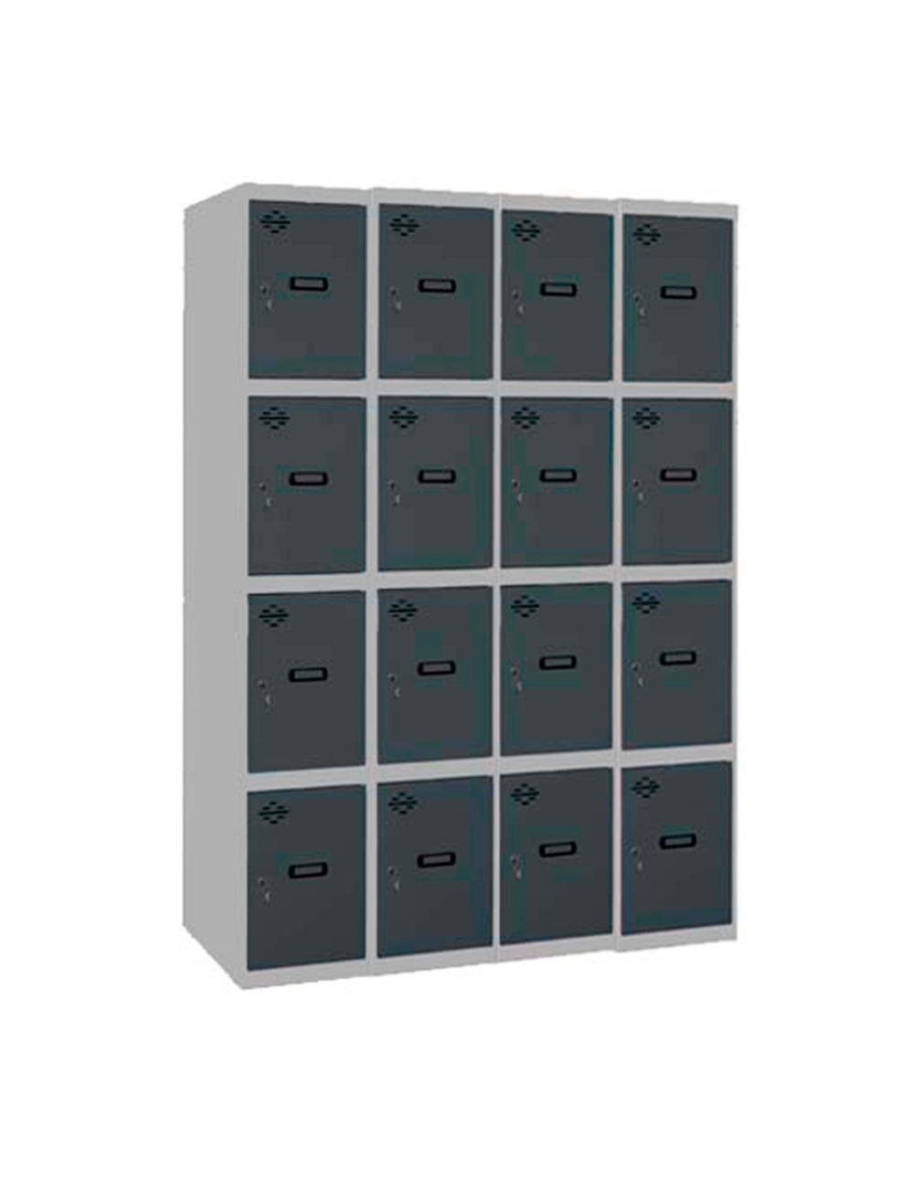 Casier-armoire simonlocker desm. 4 portes 4/16 400 (1600) gr/an gris/antracite 1800x1600x500 - simonrack