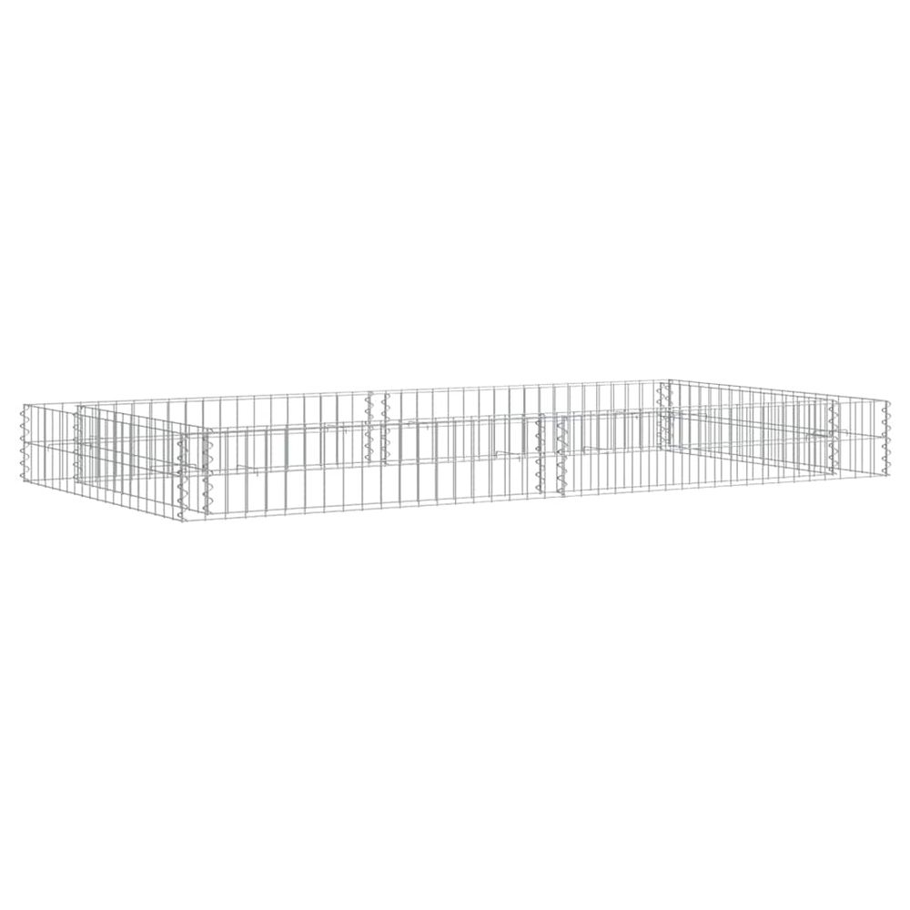 Lit surélevé à gabion acier galvanisé 200x100x20 cm