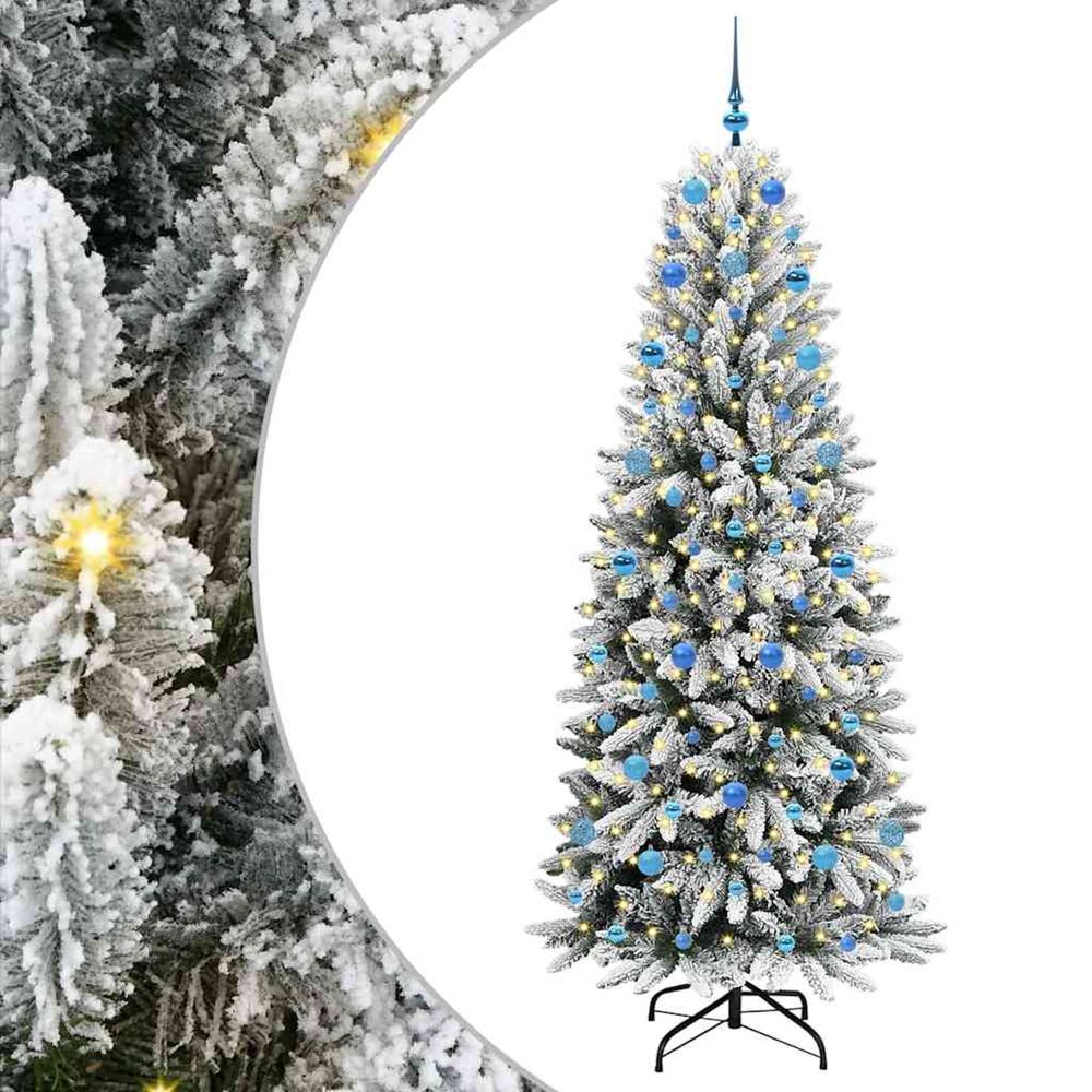 Sapin de noël artificiel blanc 210 cm