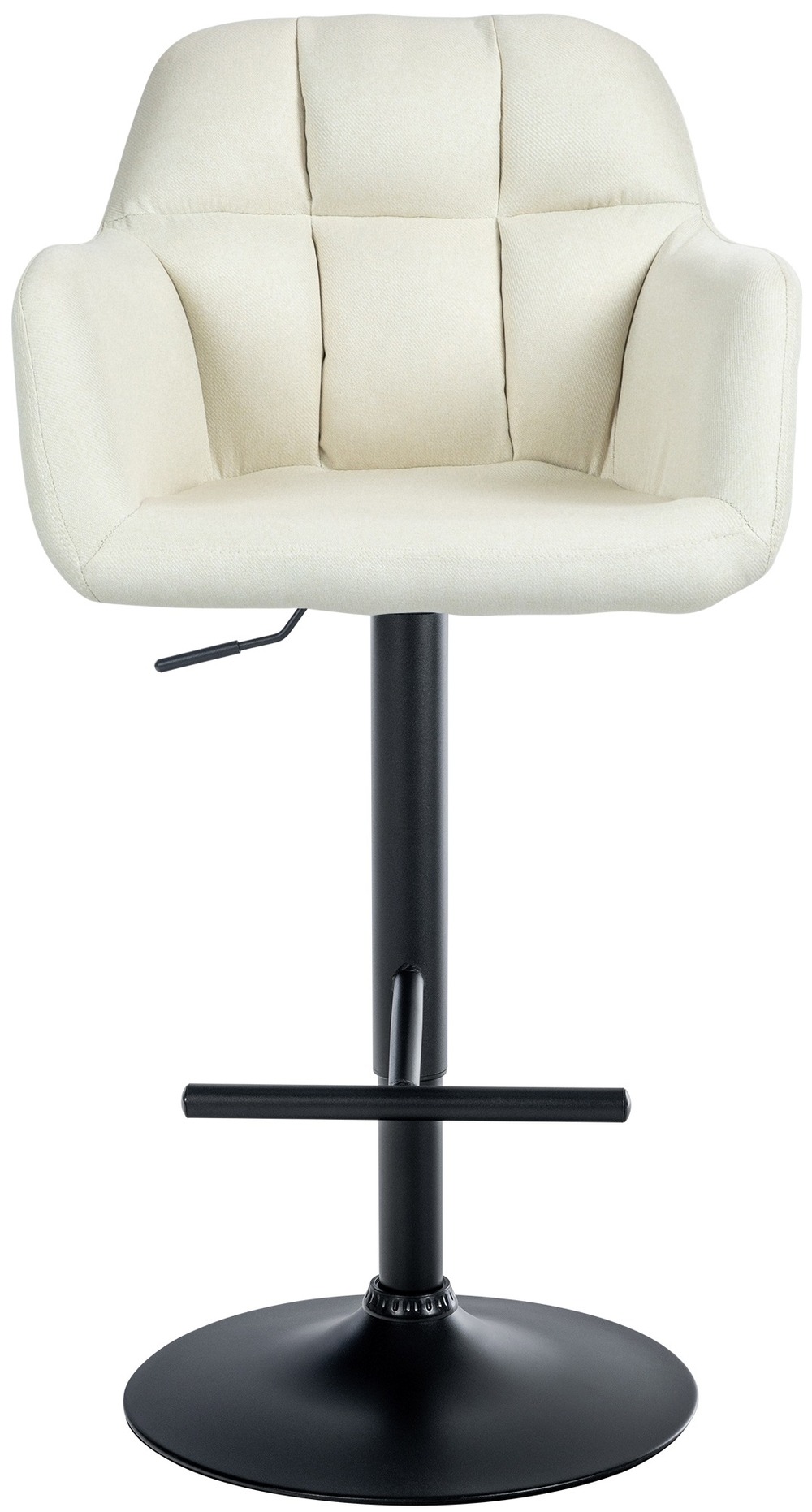 Tabouret de bar natoma tissu noir