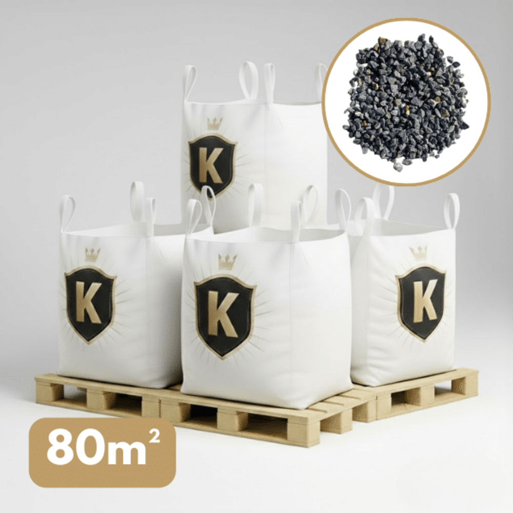 Gravillons concassés marbre bleu-gris 10/14 mm – pack 4 big bag +/- 1,5t – 80 m²