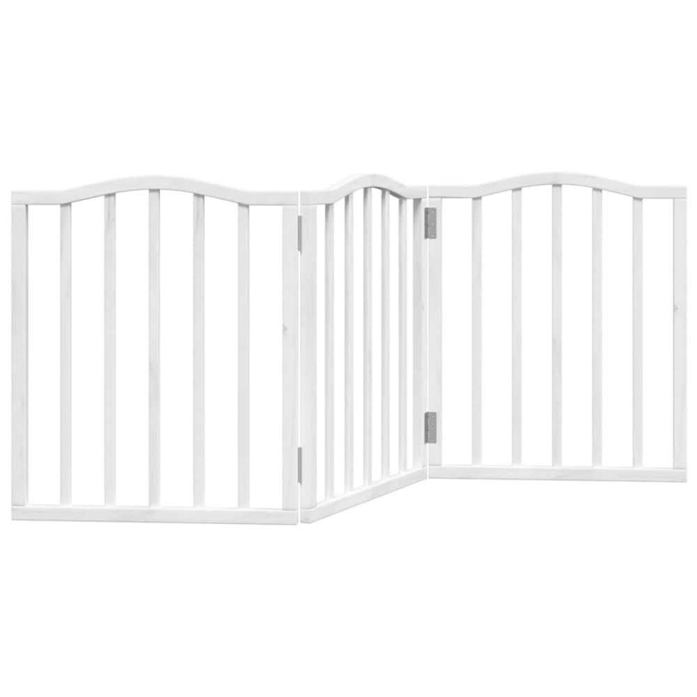 Barrière pour chien pliable 3 panneaux 150 cm bois de peuplier