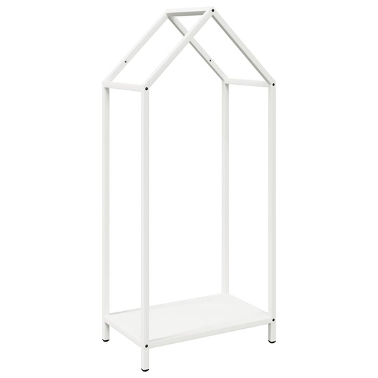 Portant de bois chauffage blanc 40x25x90 cm