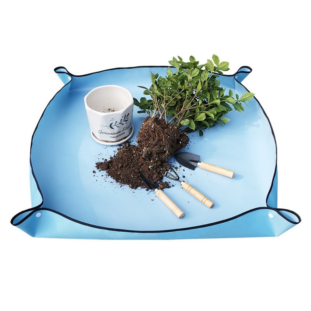 Tapis de rempotage pour le jardinage bleu, 50cmx50cm dtopbuyage