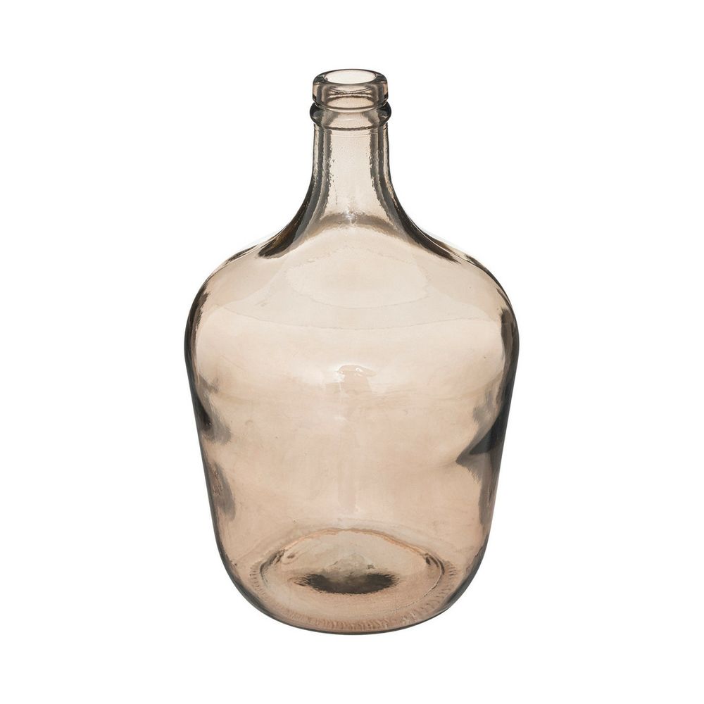 Vase dame jeanne en verre recyclé gris fumé d 18 x h 30 cm
