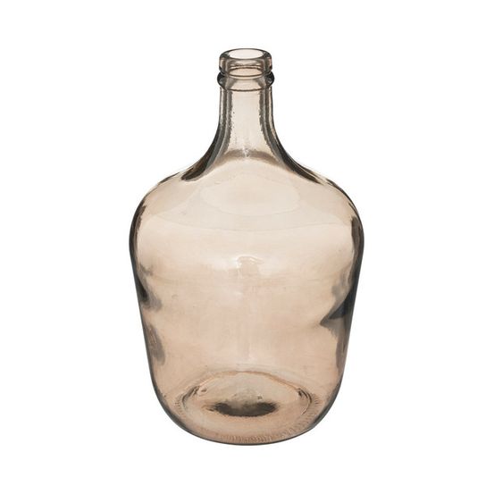 Vase dame jeanne en verre recyclé gris fumé d 18 x h 30 cm