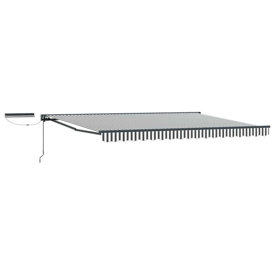 Auvent rétractable électrique anthracite et blanc 5 x 3 m
