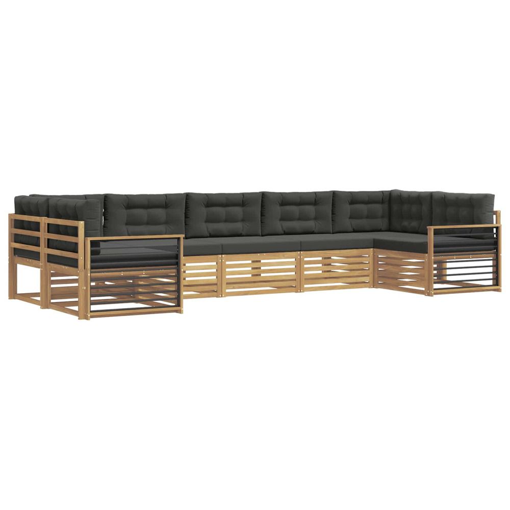 Ensemble de canapés d'extérieur 7 pc blanc et anthracite