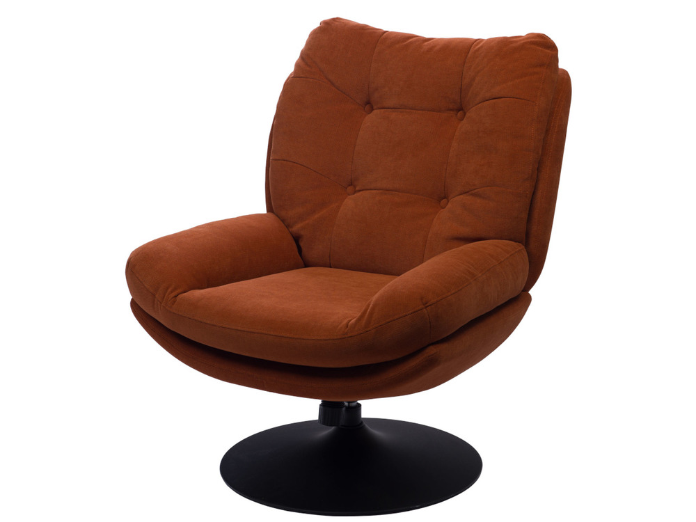 Fauteuil pivotant magnum orange pied noir