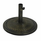 Pied de parasol rond poids net 13 Kg noir bronze - 48x48x34cm
