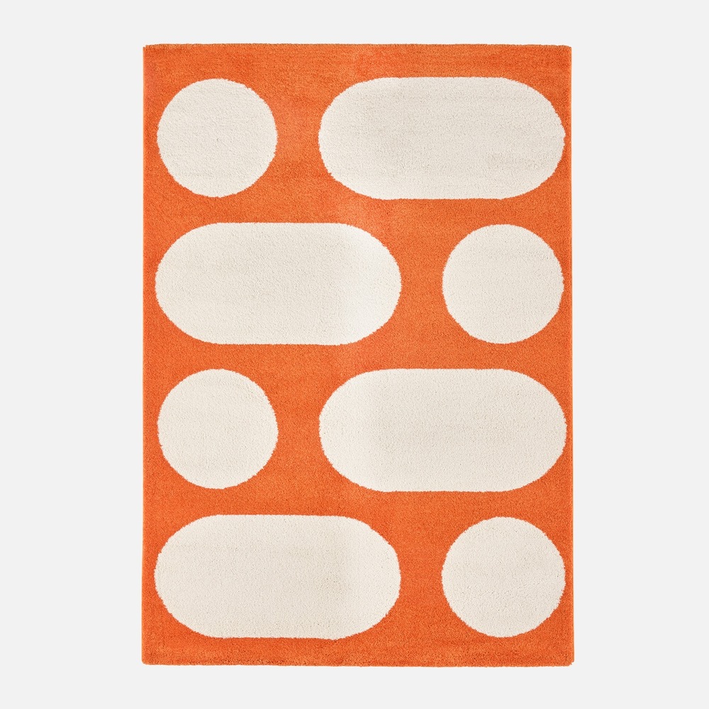 Tapis intérieur joyce orange, motif moderne